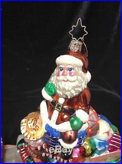 Christopher Radko University Of Texas Santa Christmas Ornament UT Longhorns TS