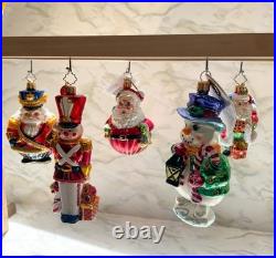 Christopher Radko Vintage Christmas Ornaments, Lot of 5