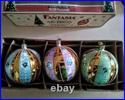 Christopher Radko Vintage Christmas Ornaments Set of 3