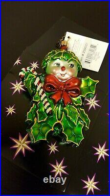 Christopher Radko Vintage Holly Jean Blown Glass Christmas Ornament 2003