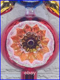 Christopher Radko Vintage Reflector Finial 00-500-0 17 Glass Tree Topper Rare