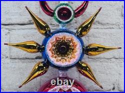 Christopher Radko Vintage Reflector Finial 00-500-0 17 Glass Tree Topper Rare