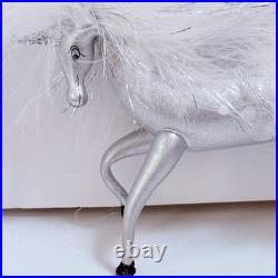 Christopher Radko Vintage Silver Lightning Italian Christmas Glass Ornament RARE