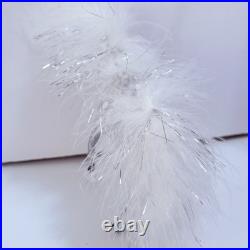 Christopher Radko Vintage Silver Lightning Italian Christmas Glass Ornament RARE
