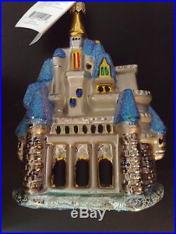 Christopher Radko Walt Disney's Cinderella's Castle Glass Christmas Ornament