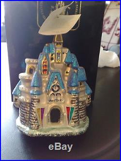 Christopher Radko Walt Disney's Cinderella's Castle Glass Christmas Ornament