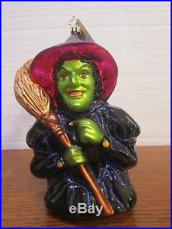 Christopher Radko Wicked Witch I mean Green Wizard Oz/Halloween Ornament 1010412