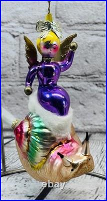 Christopher Radko Wings & A Snail 94-301-0 Rare Italy Glass Christmas Ornament