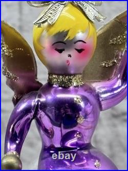 Christopher Radko Wings & A Snail 94-301-0 Rare Italy Glass Christmas Ornament