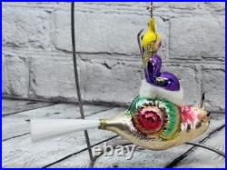 Christopher Radko Wings & A Snail 94-301-0 Rare Italy Glass Christmas Ornament