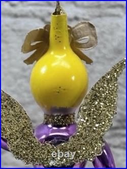 Christopher Radko Wings & A Snail 94-301-0 Rare Italy Glass Christmas Ornament