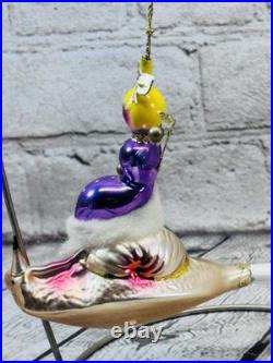 Christopher Radko Wings & A Snail 94-301-0 Rare Italy Glass Christmas Ornament