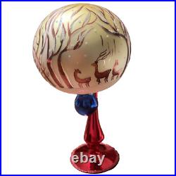 Christopher Radko Winter Forest Glass Ball Christmas Ornament 6 Vintage RARE Christopher Radko Winter Forest Glass Ball Christmas Ornament 6 Vintage RARE