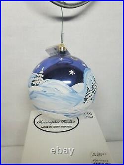 Christopher Radko Winter Solstice Rare Large Christmas Ornament Hand Painted