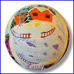 Christopher Radko Winter View Large Ball Drop Glass Ornament Christopher Radko Winter View Large Ball Drop Glass Ornament