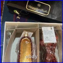 Christopher Radko Wizard Of Oz Blown Glass Ornaments RUBY SLIPPERS (Pair) In Box Christopher Radko Wizard Of Oz Blown Glass Ornaments RUBY SLIPPERS (Pair) In Box