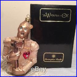 Christopher Radko Wizard of Oz Christmas Ornament Tin Man & Box Free Ship