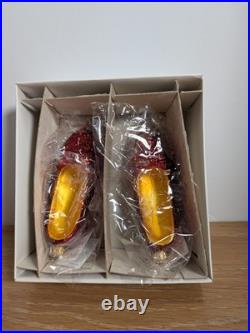 Christopher Radko Wizard of Oz Ruby Slippers Ornament Set Boxed LE #2389/10000