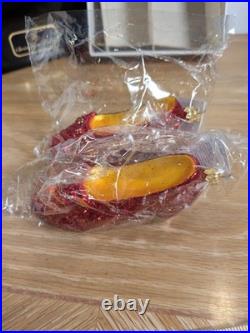 Christopher Radko Wizard of Oz Ruby Slippers Ornament Set Boxed LE #2389/10000