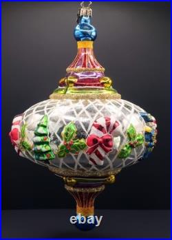 Christopher Radko X-Large Spintop Memories 2005 Ornament with Charms Christopher Radko X-Large Spintop Memories 2005 Ornament with Charms