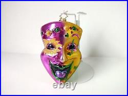 Christopher Radko comedy tragedy mask ornament Mardi Gras