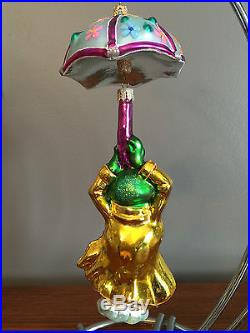 Christopher Radko'fairweather Frog' Ornament / 2002 / Euc / Retired / Rare&vhtf