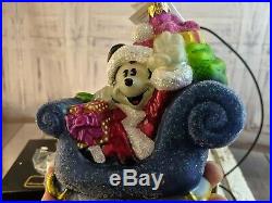 Christopher Radko ornament holiday xmas disney mickey sleigh ride 1997 gardens