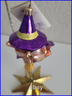 Christopher Radko's Witch Winger Owl Blown Glass Halloween Ornament