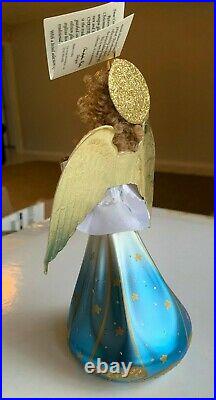 Christopher Radko vintage collectible glass ornament Guitar picking angel