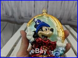Christopher Radko xmas ornament Mickey Sorcerers apprentice Fantasia Disney