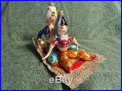 Christopher radko christmas ornament aladdin and jasmine flying magic carpet