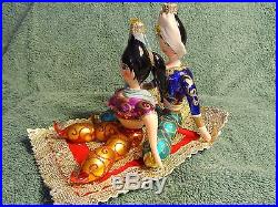 Christopher radko christmas ornament aladdin and jasmine flying magic carpet