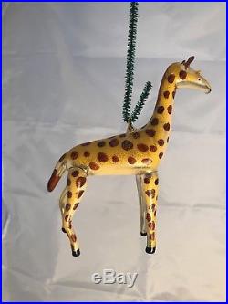 Christopher radko glass christmas ornaments baby Giraffe 6 1/2 inches tall rare