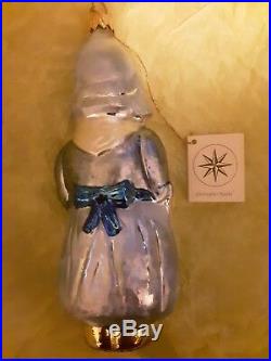 Christopher radko ornament Unknown Name Lady Blue Dress 75a