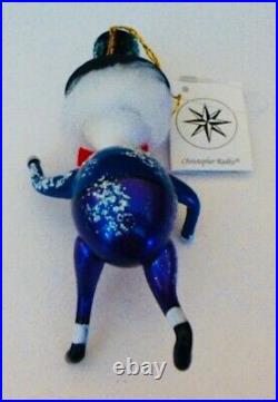 Christophr Radko 1997 MAD ABOUT YULE Mad Hatter Christmas Ornament. NEW. Italy