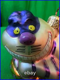 Disney CHESHIRE CAT Glass Ornament CHRISTOPHER RADKO Alice Wonderland RARE 2000
