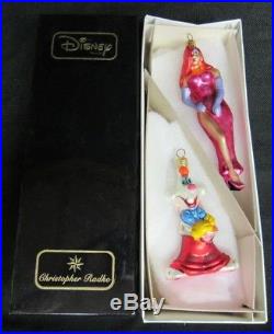 Disney Christopher Radko Roger & Jessica Rabbit Glass Ornament MIB Q620