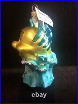 Disney Little Mermaid Flounder Christopher Radko Christmas Ornament