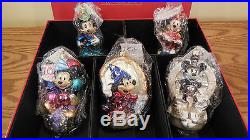 Disney Mickey Mouse 70 Happy Years Christopher Radko Ornament 5 Piece Set