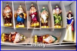 Disney Radko Petite Snow White And The Seven Dwarves Ornament Set #1078/3000 Le