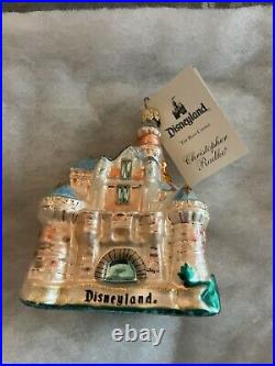 Disney The Blue Castle Disneyland castle Christopher Radko glass ornament