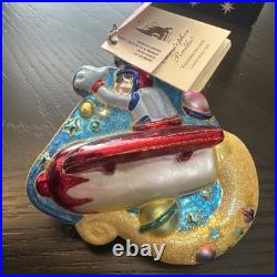 Disneyland 50th Christopher Radko Glass Ornament Main Street USA Mickey LE NIB
