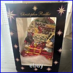 Disneyland 50th Christopher Radko Glass Ornament Main Street USA Mickey LE NIB
