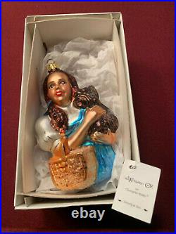 Dorothy & Toto Christopher Radko Blown Glass Holiday Ornament Wizard of Oz