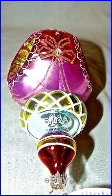 Exquisite 2005 Retired Christopher Radko Razzle Dazzle Christmas Ornament withTags