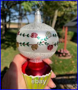 Extremely RARE 1990 Christopher Radko Rosse Lamp Drop Ball Christmas Ornament