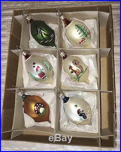FANTASIA by Christopher Radko Newcastle Woods set of 6 ornaments VERY RARE