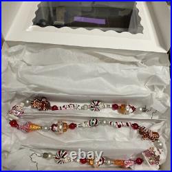 FLAW CHIP Radko Candyland Cupcake Gingerbread Candy Cane Ice Cream Garland 36