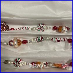 FLAW CHIP Radko Candyland Cupcake Gingerbread Candy Cane Ice Cream Garland 36