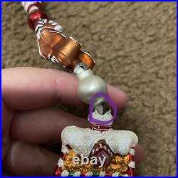 FLAW CHIP Radko Candyland Cupcake Gingerbread Candy Cane Ice Cream Garland 36